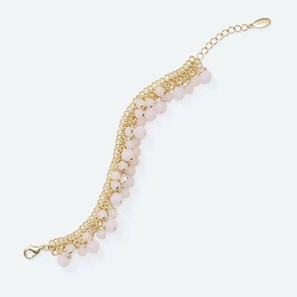 Ann Taylor Metallic Gold Rose Bobble Bracelet - Picture 1 of 3